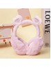 Solid Color Heart Plush Earmuff